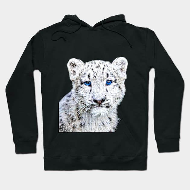 Snow Leopard Cub Hoodie by Orikall